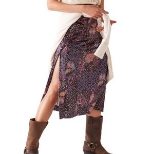 Free People Romano Midi Skirt